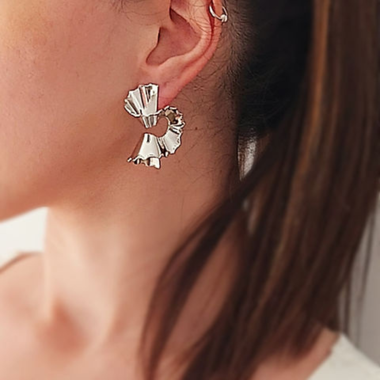 עגילי כסף גדולים