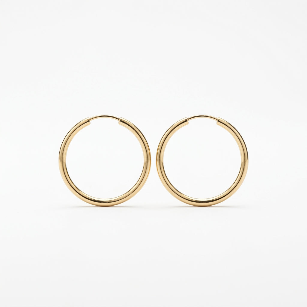 עגילי חישוקי זהב קטנים