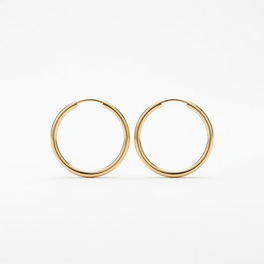 עגילי חישוקי זהב קטנים