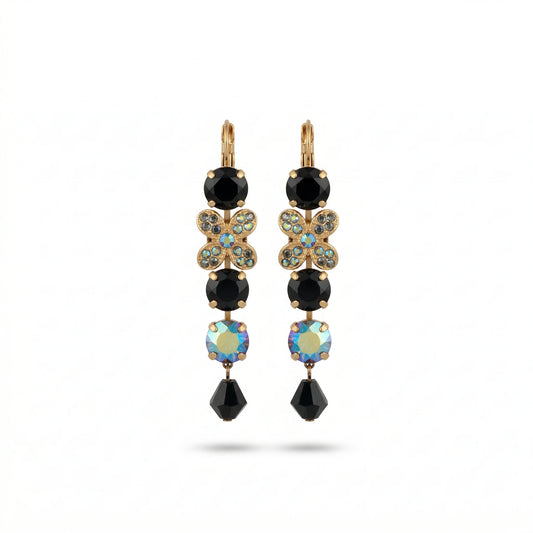 עגילים בשחור וזהב