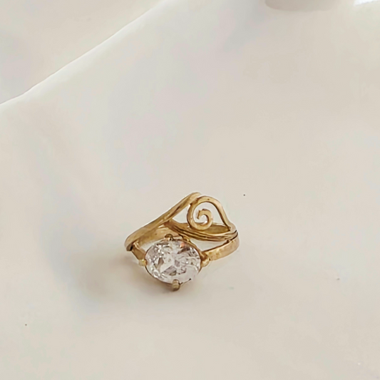 טבעת זהב עם זרקון