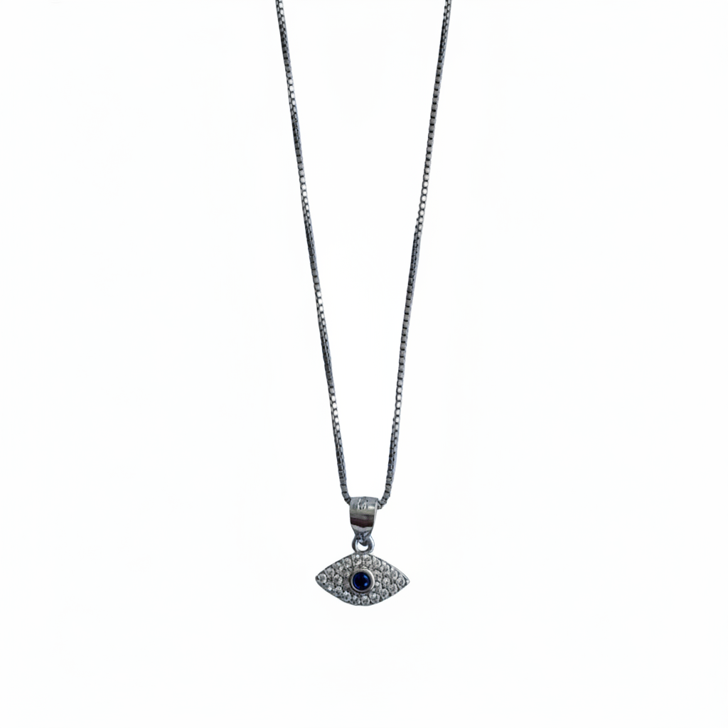 שרשרת עין משובצת 