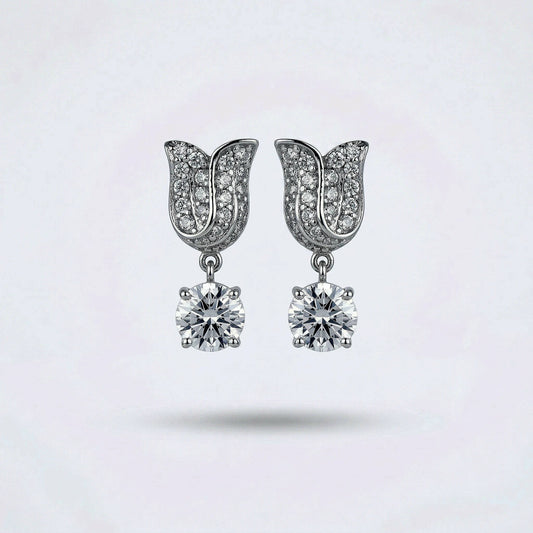 עגילי זרקוניה צמודים